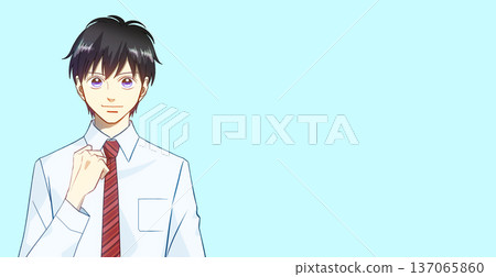 動漫風格的男性學生或上班族插畫 137065860