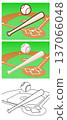 baseball ball, bat and ground 137066048