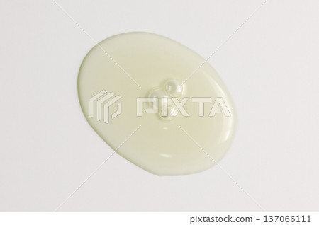 Transparent cosmetic product. Face serum or cleanser gel or body moisturizing gel. Transparent cosmetic product. Face serum or cleanser gel or body moisturizing gel. 137066111