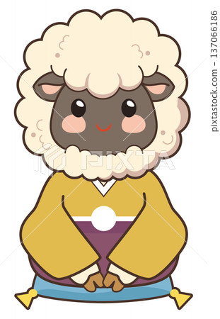 Cute sheep illustration for the Year of the Sheep 137066186
