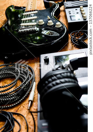 Close up instruments music background concept 137066224