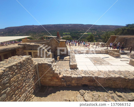 Knossos Palace Ruins of Minoan Civilization in Crete Greece 137066352