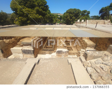 Knossos Palace Ruins of Minoan Civilization in Crete Greece 137066355
