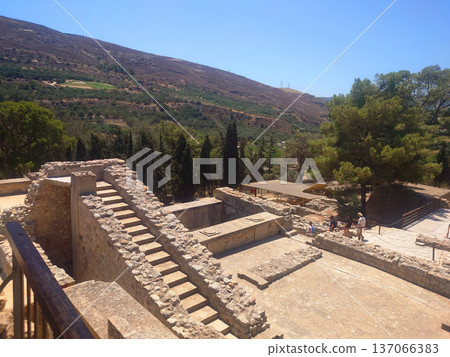 Knossos Palace Ruins of Minoan Civilization in Crete Greece 137066383