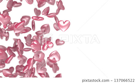 大量可愛的愛心背景CG，適用於商店、簡報和銷售。 137066522