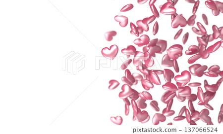 大量可愛的愛心背景CG，適用於商店、簡報和銷售。 137066524