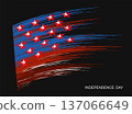 Abstract illustration of American flag texture in grunge style 137066649