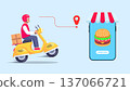 Online Food Delivery Service Concept Illustration 137066721