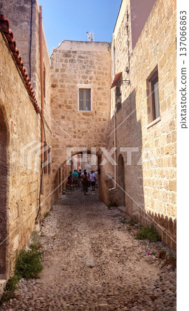 Historic Architecture of Rhodes Old Town in Greece Historic Architecture of Rhodes Old Town in Greece 137066863