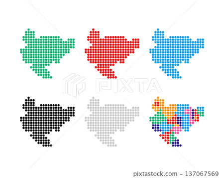 Pixel art map_Saga prefecture_Circle dot-01 Pixel art map_Saga prefecture_Circle dot-01 137067569
