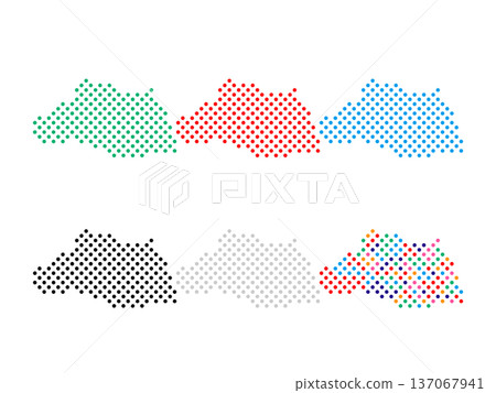 Pixel art map_Saitama prefecture_Circle dot-04 Pixel art map_Saitama prefecture_Circle dot-04 137067941