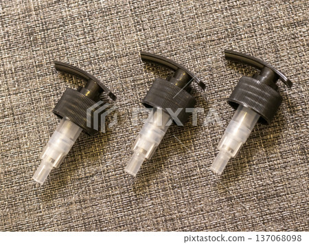 Black Saddle Pumps, which are ideal for dispensing products like body lotions, shampoos, and conditioners from bottles Black Saddle Pumps, which are ideal for dispensing products like body lotions, shampoos, and conditioners from bottles 137068098