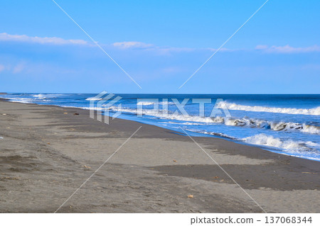 冬天的豐公頃町大津海岸 137068344
