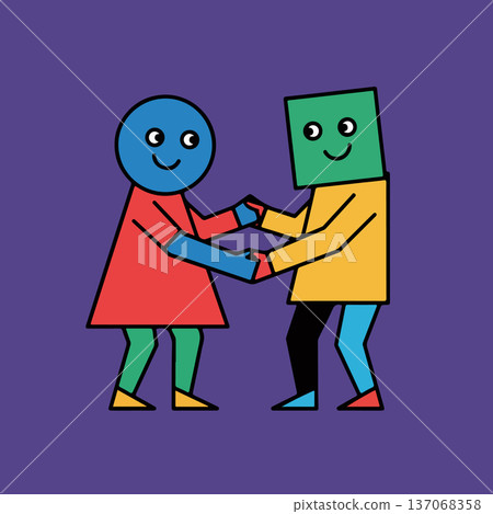 Geometric Figures Dancing 137068358