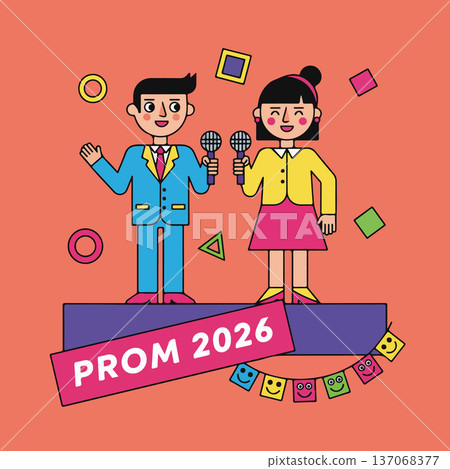 Prom 2026 Cartoon Illustration 137068377
