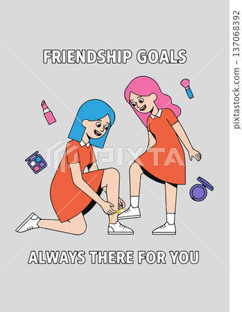 Friendship Goals Illustration 137068392