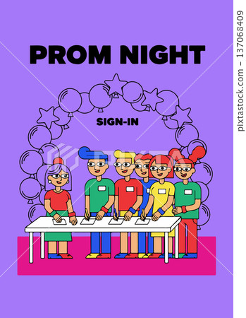 Prom Night Sign-In Illustration 137068409