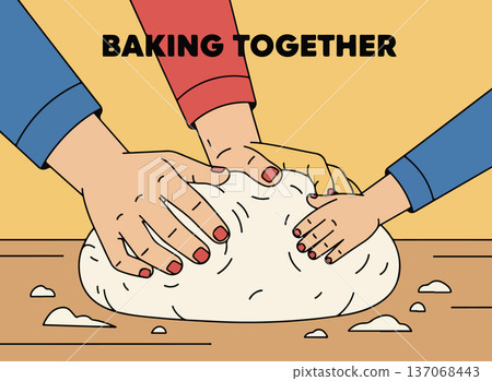 Baking Together Illustration 137068443