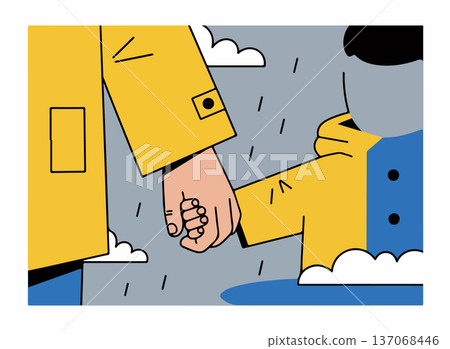 Holding Hands in the Rain 137068446