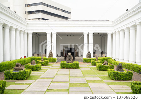 The courtyard and sculpture exhibit at the National Museum of Indonesia The courtyard and sculpture exhibit at the National Museum of Indonesia 137068526