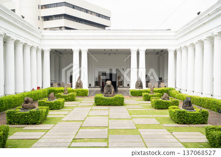 The courtyard and sculpture exhibit at the National Museum of Indonesia The courtyard and sculpture exhibit at the National Museum of Indonesia 137068527