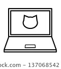 Black simple mobile PC icon_casual simple cat face 137068542