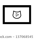 Video icon_play button_casually simple cat face 137068545