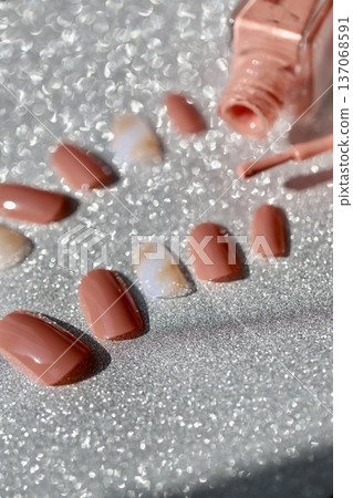 Beige pink nail tips - Self-nail Beige pink nail tips - Self-nail 137068591
