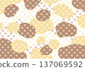 Cat dot background material - calico cat pattern 137069592