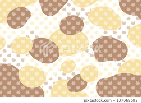 Cat dot background material - calico cat pattern Cat dot background material - calico cat pattern 137069592