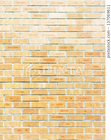 Vertical background image of the exterior wall of a light, light brown brick-style newly built house Vertical background image of the exterior wall of a light, light brown brick-style newly built house 137069611