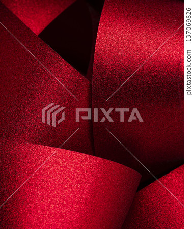 Vertical Red Luxury Abstract Fabric Background 137069826