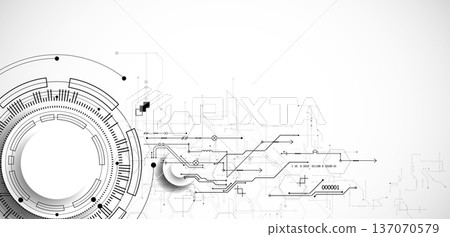 Technological background in gray colors. Used technical lines with different shades of gray. Vector Technological background in gray colors. Used technical lines with different shades of gray. Vector 137070579