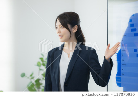 在辦公室做演示的女人 137070930