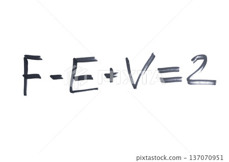 Euler's formula for polyhedra written in black marker 137070951