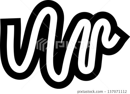 Fun line doodle. Creative minimalist style Fun line doodle. Creative minimalist style 137071112