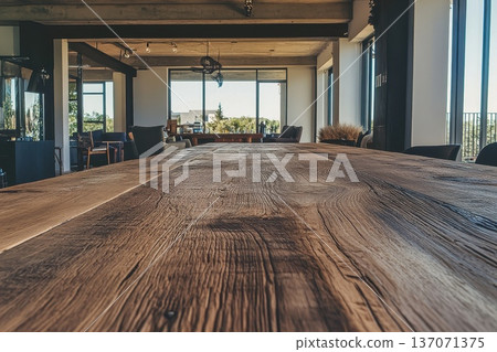 Spacious Scandinavian Style Wooden Countertop in Modern Open Concept Living Area Spacious Scandinavian Style Wooden Countertop in Modern Open Concept Living Area 137071375