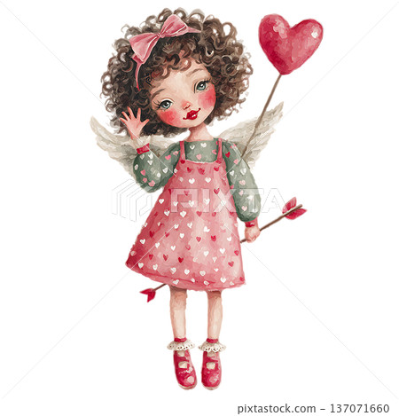 cute little girl with butterfly 137071660