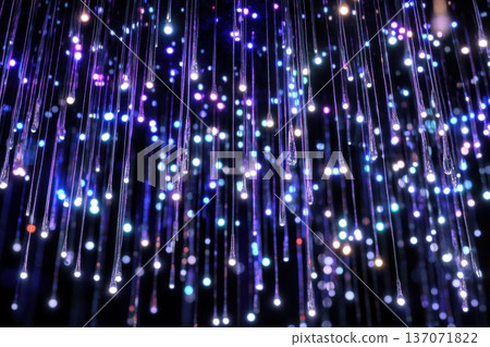 Abstract Futuristic Dreamscape with Glowing Light Particles in a Tech Environment 137071822