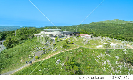 無人機空拍：秋吉台喀斯特展望台和廣闊綿羊田的壯麗景色 137071842