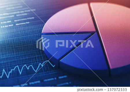 Dynamic Financial Presentation Slide with Pie Chart and Business Data Visualization Dynamic Financial Presentation Slide with Pie Chart and Business Data Visualization 137072333