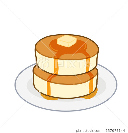 盤子裡的熱煎餅 盤子裡的熱煎餅 137073144