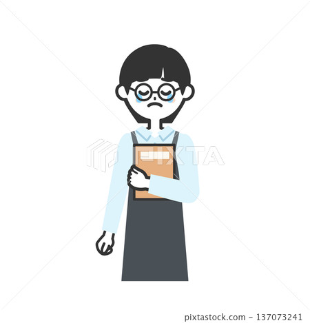 圖：一個穿著圍裙的人在哭泣 137073241