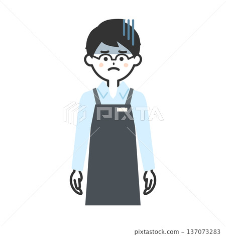 圖：一個穿著圍裙、表情失望的人 137073283