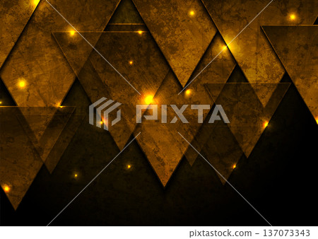 Grunge retro glowing tech background with geometric triangles Grunge retro glowing tech background with geometric triangles 137073343