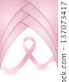 Breast cancer awareness month background with pink ribbon 137073417