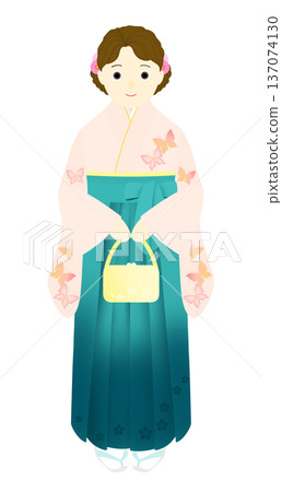 Graduation ceremony_Woman in hakama 137074130