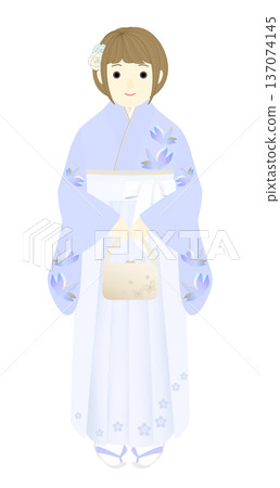 畢業典禮上身穿袴的女子 畢業典禮上身穿袴的女子 137074145