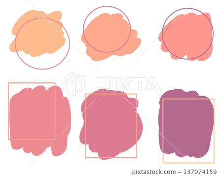 vector set of stickers frame 137074159