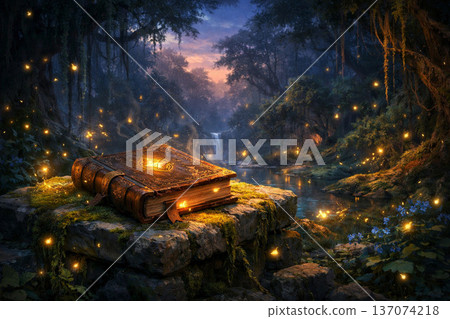 神秘森林中的魔法書 137074218